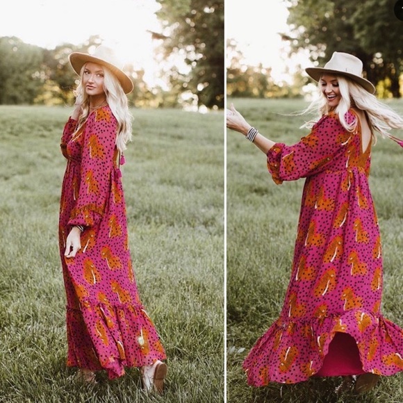 Anthropologie Dresses & Skirts - Anthropologie Farm Rio Cheetah Maxi Dress